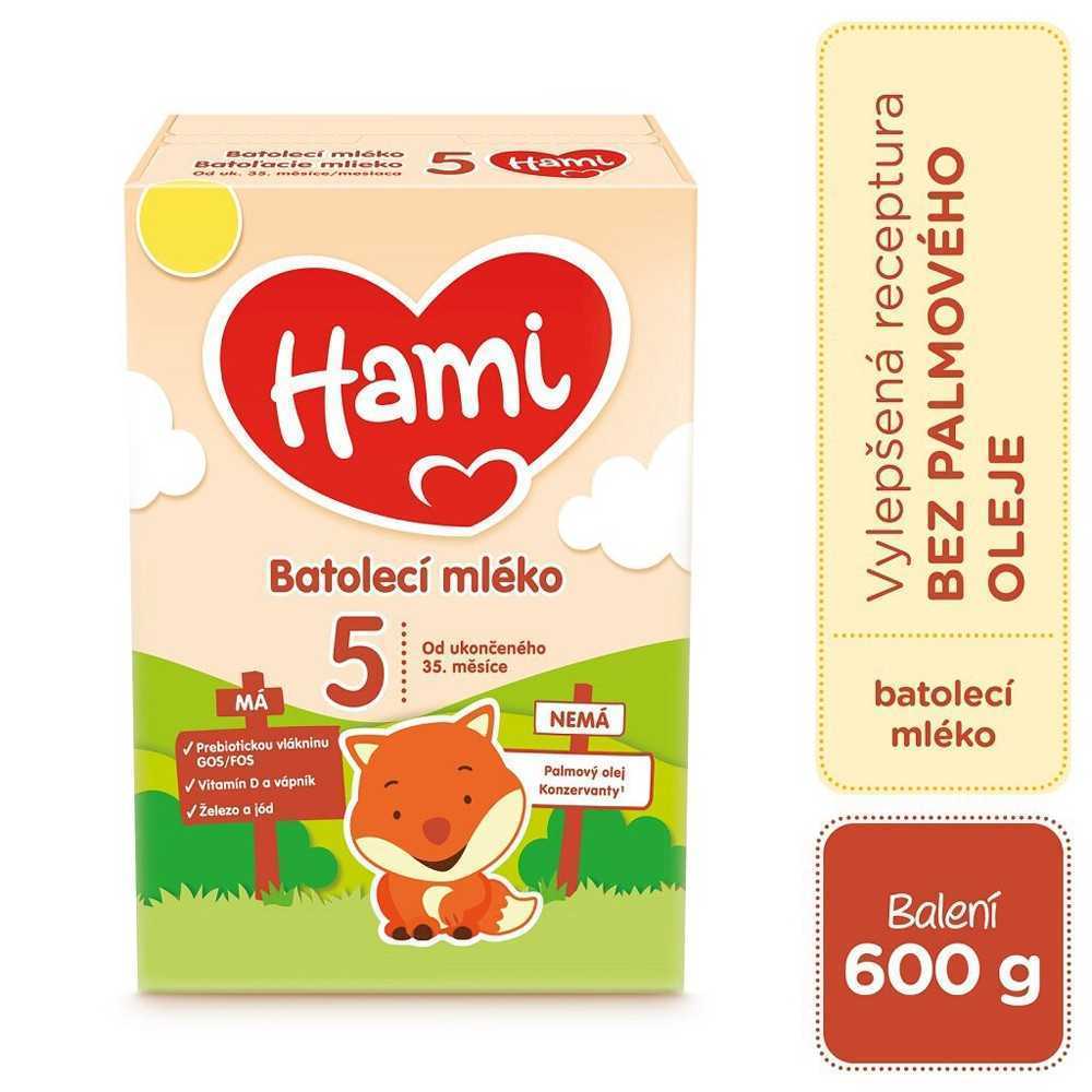 3x HAMI 5 Mléko dětské 600 g