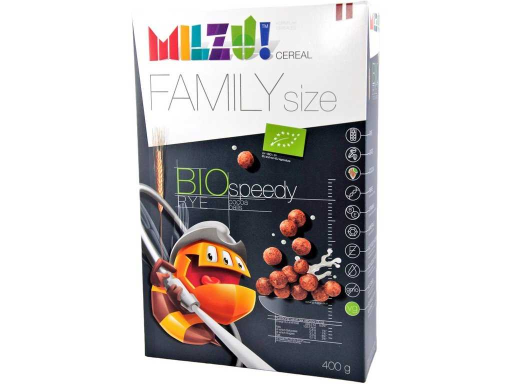 3x MILZU! BIO Kuličky cereální s kakaem 400 g