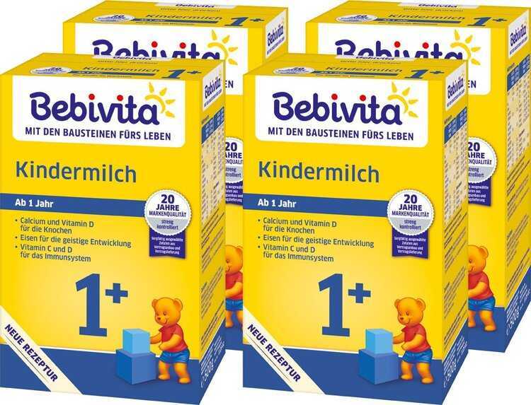 4x BEBIVITA Junior 1+ Instantní pokračovací mléčná výživa od uk. 1. roku