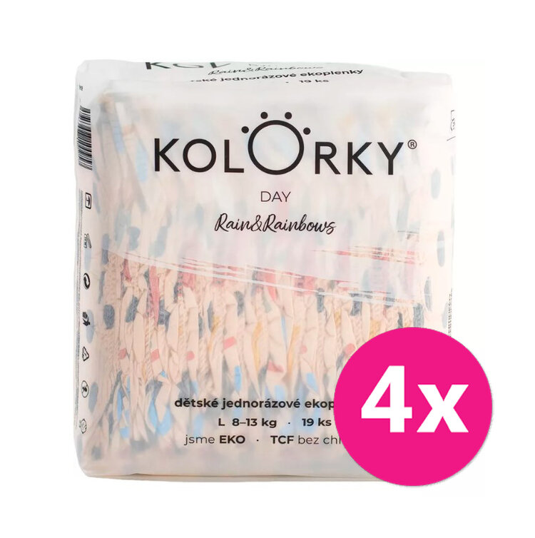 4x KOLORKY DAY Pleny jednorázové eko