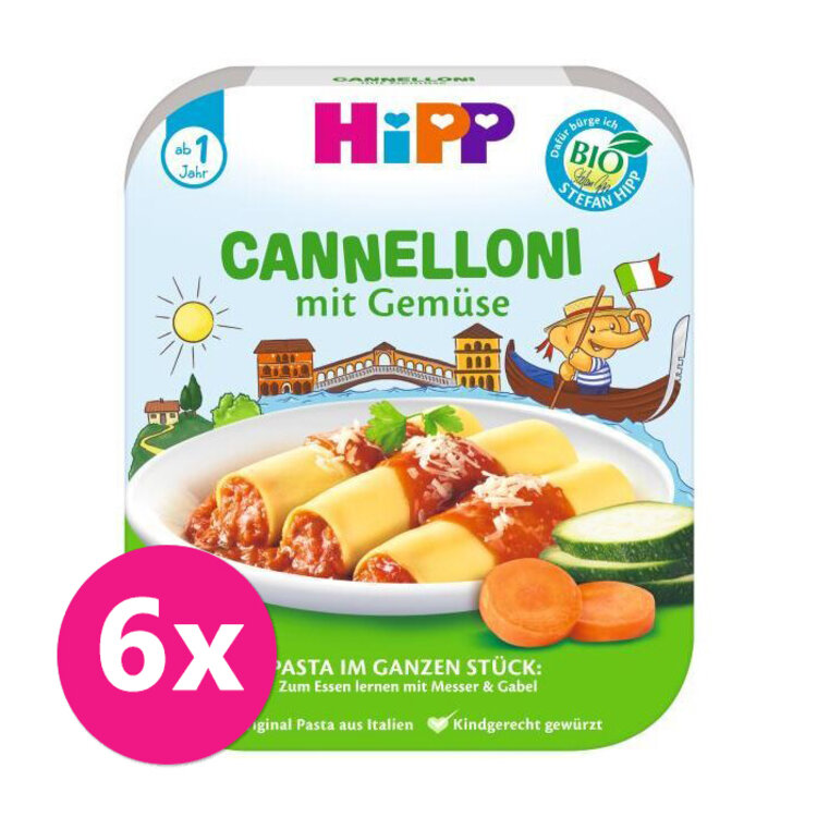6x HiPP BIO Cannelloni se zeleninou od 1 roku