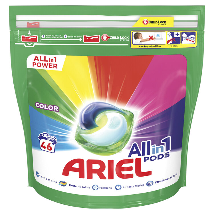 Ariel All-In-1 PODs Colour Kapsle Na Praní 46 PD