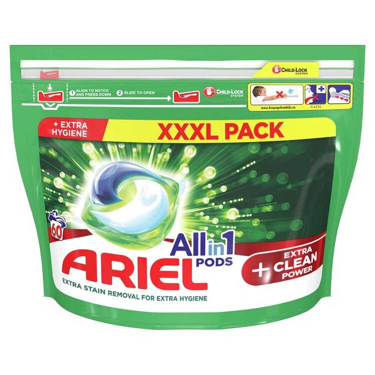 Ariel All-In-1 PODs +Extra Clean Power Kapsle Na Praní 60 PD