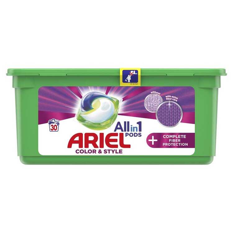 Ariel All-In-1 PODs + Technologie Ochrany Vláken Kapsle Na Praní 30 PD