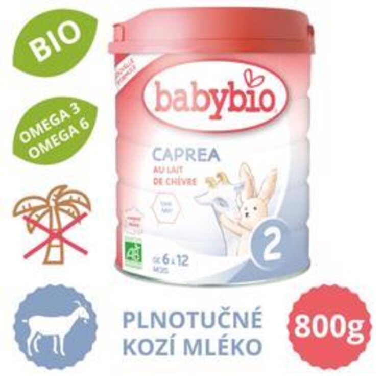 BABYBIO CAPREA 2 plnotučné kozí kojenecké bio mléko (800 g)