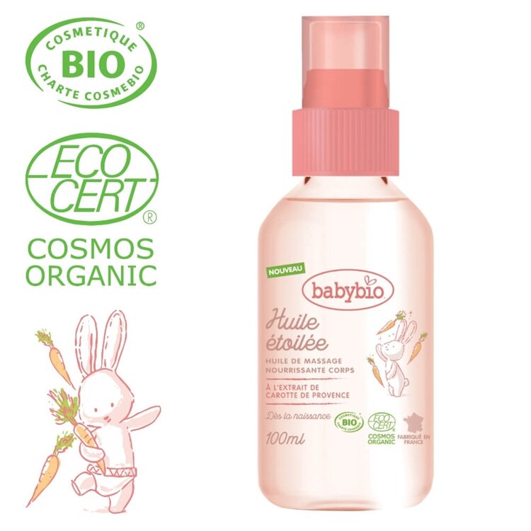 BABYBIO Masážní BIO olejíček pro miminka od narození 100 ml