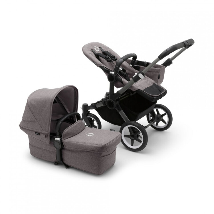 BUGABOO Donkey 5 Kočárek kompletní Mono Graphite/Grey mélange-Grey mélange