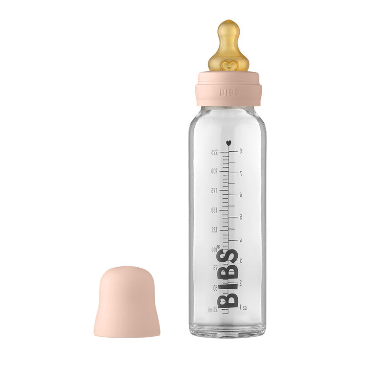 Bibs Baby Bottle skleněná láhev Blush 225 ml