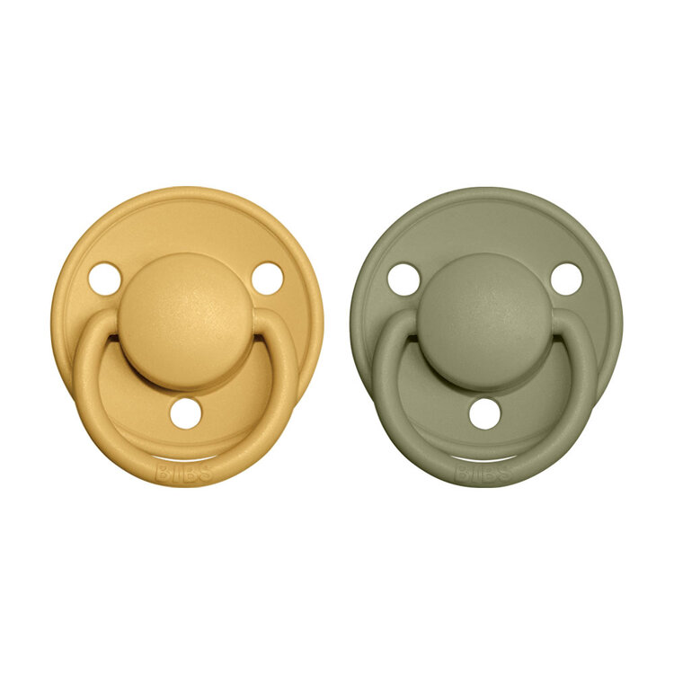 Bibs De Lux silikon Honey bee olive 2 ks