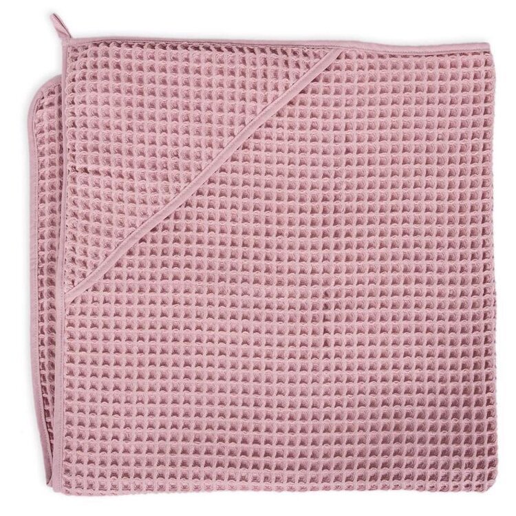 CEBA Osuška s kapucí Froté Waffle Line 100 x 100 Silver Pink Ceba