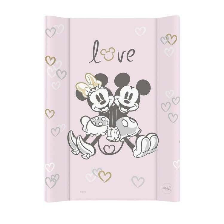 CEBA Podložka přebalovací s pevnou deskou COMFORT (50x70) Disney Minnie & Mickey Pink