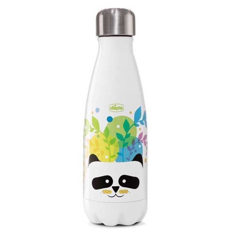 CHICCO Láhev nerezová termo Drinky Panda 350 ml