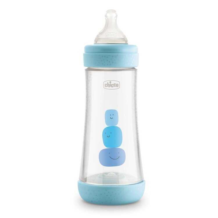 Chicco láhev kojenecká Perfect 5 silikon modrá 300 ml