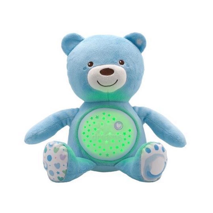 Chicco medvídek s projektorem a melodií modrý