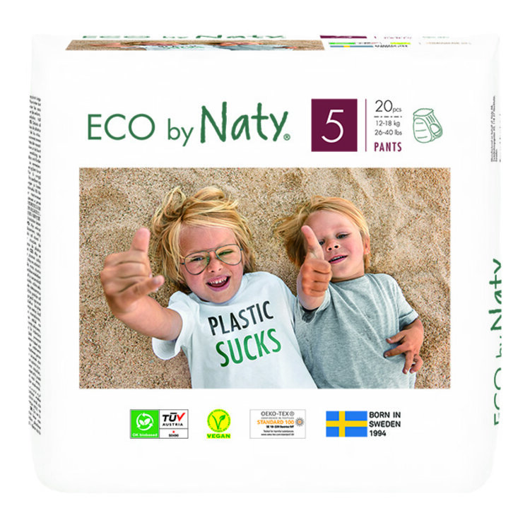 ECO BY NATY PANTS Kalhotky plenkové jednorázové 5 (12-18 kg) 20 ks