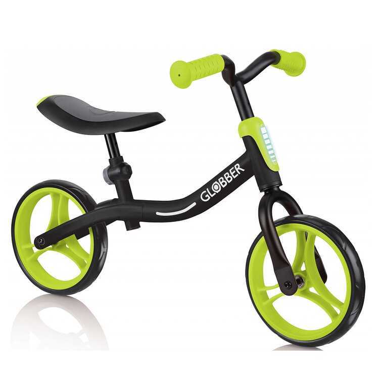 GLOBBER Odrážedlo GO BIKE - Black / Lime green