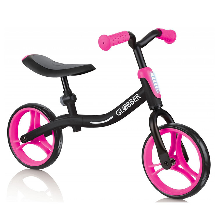 GLOBBER Odrážedlo GO BIKE - Black / Neon pink