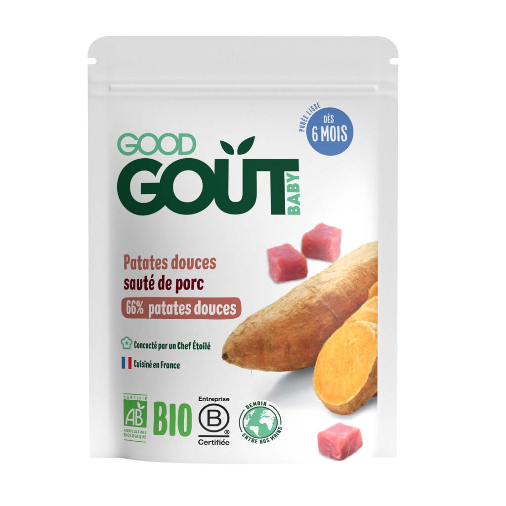 GOOD GOUT BIO Batáty s vepřovým masem 3x190 g