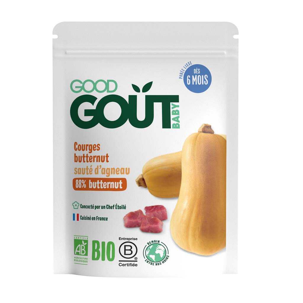 GOOD GOUT BIO Máslová dýně s jehněčím masem 3x190 g