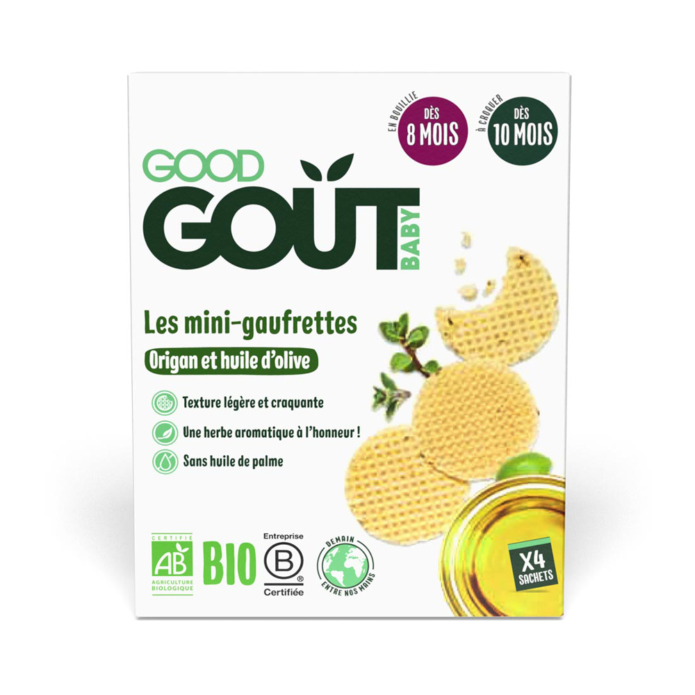 GOOD GOUT BIO Wafle s oregánem a olivovým olejem 3 x 24 g