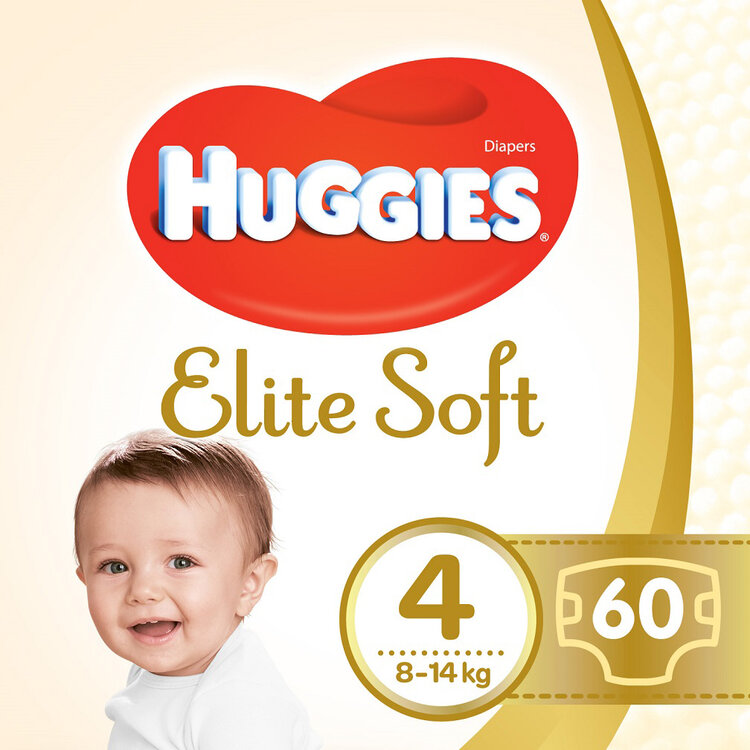 HUGGIES Elite Soft 4 8-14kg 60ks