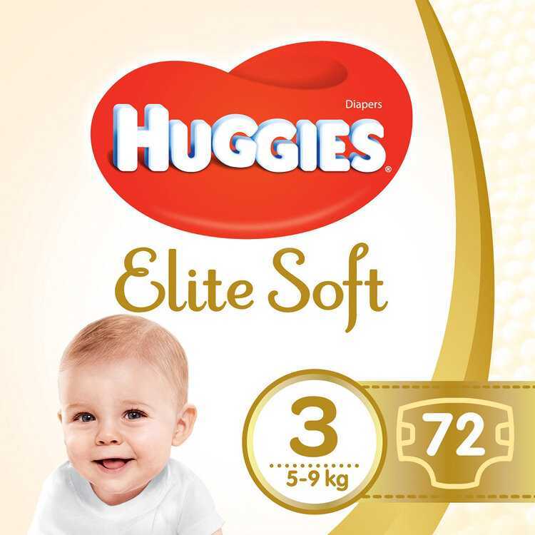 HUGGIES® Pleny jednorázové Elite Soft vel. 3 72 ks