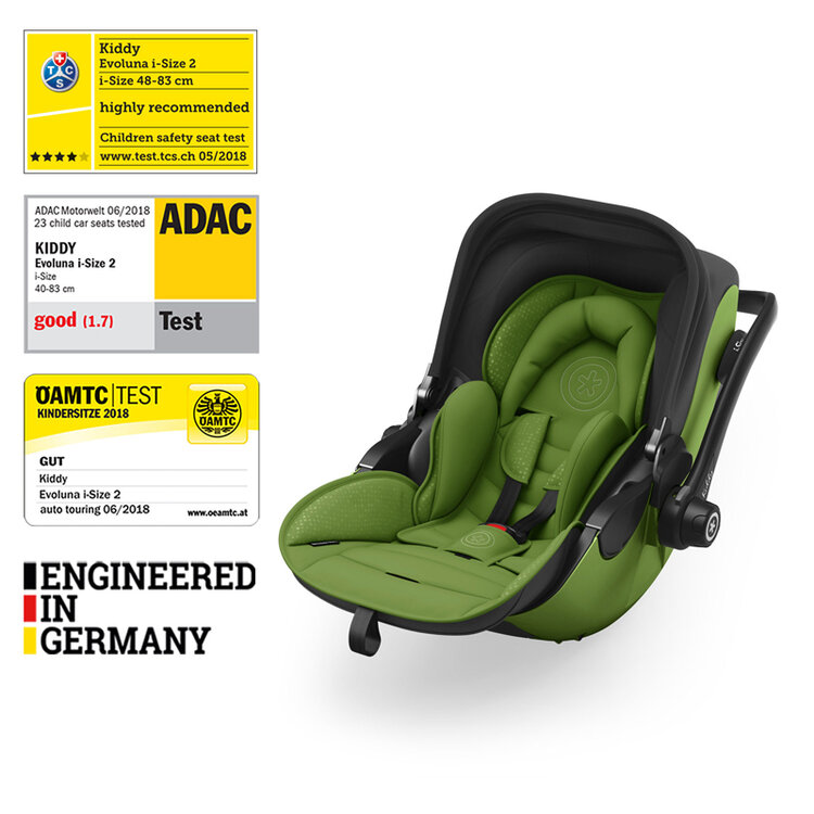 KIDDY Autosedačka Evoluna i-size 2 + Isofix základna 40-83 cm Cactus Green