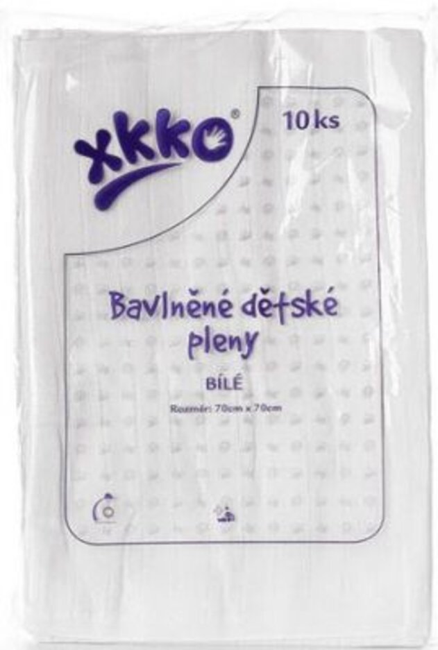 KIKKO Pleny bavlněné Classic 80x80 (10 ks) – bílé