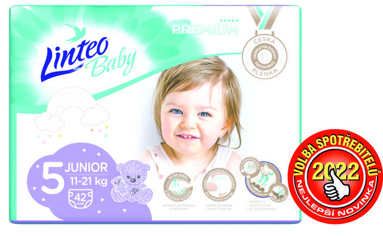 LINTEO BABY Premium Pleny jednorázové 5 JUNIOR (11-21 kg) 42 ks