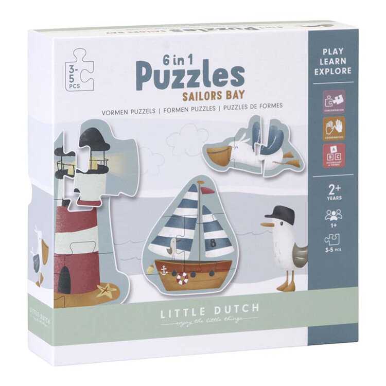 LITTLE DUTCH Puzzle 6v1 Námořnický záliv