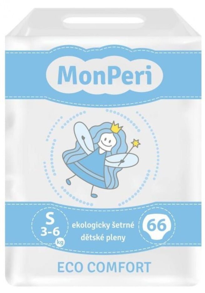 MONPERI Eco Comfort Pleny jednorázové S (3-6 kg) 66 ks