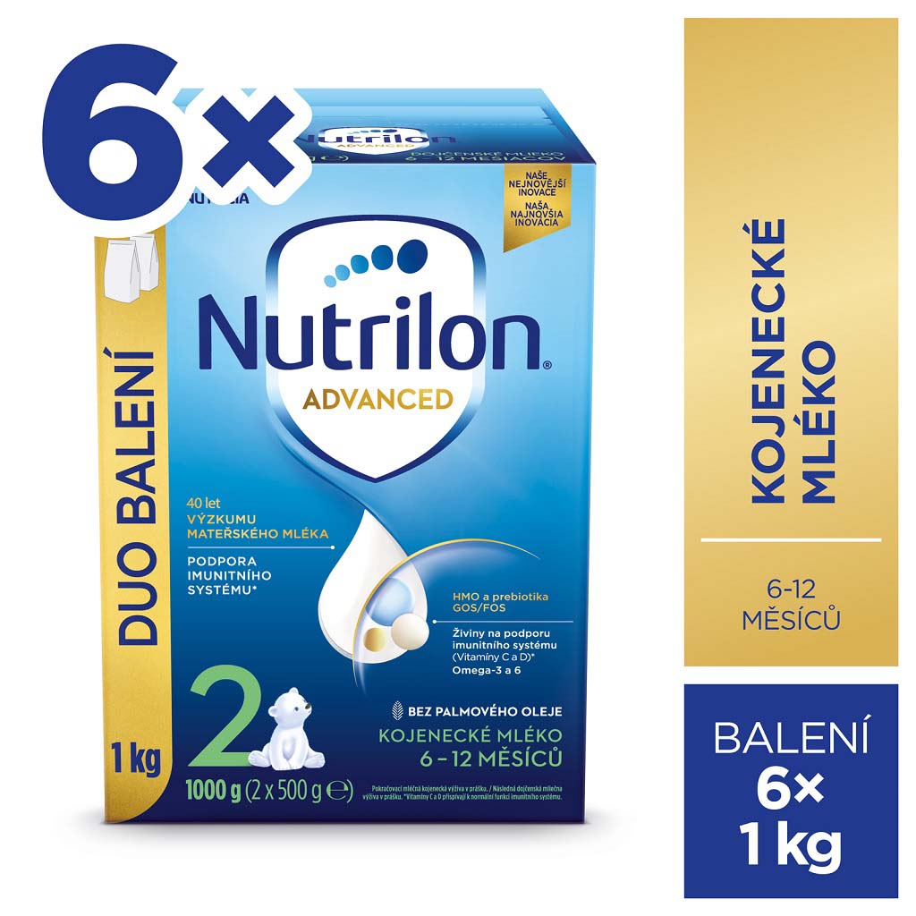 Nutrilon 2 Advanced DUO balení 6 x 1 kg