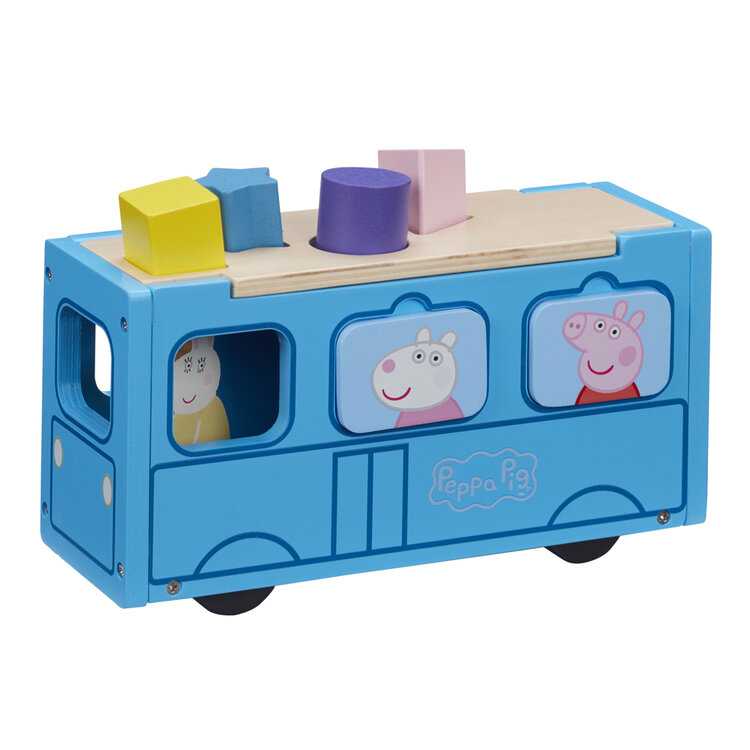 PEPPA PIG Autobus dřevěný vkládačka