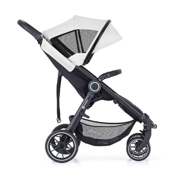 PETITE&MARS Kočárek konstrukce Street+ RWS Black + stříška letní na Street+ Summer Silver Complete