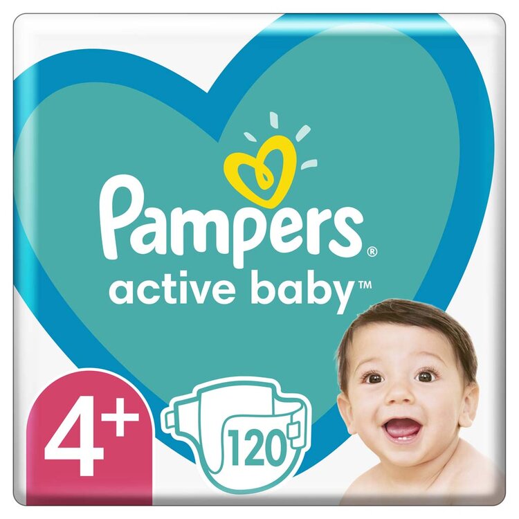 Pampers Active Baby 4+ 10 -15 kg 120 ks