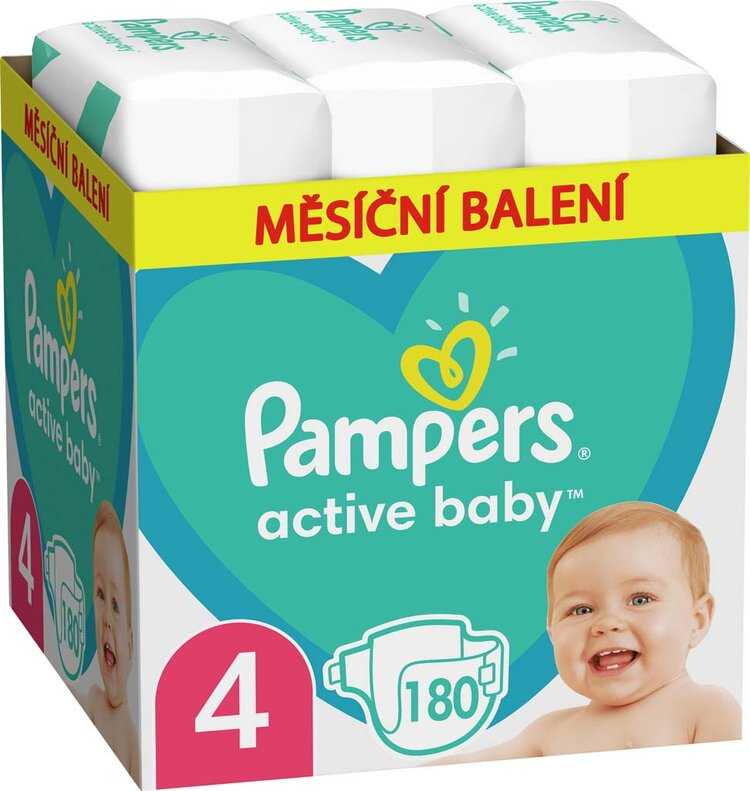 Pampers Active Baby 4 9 kg-14 kg 180 ks