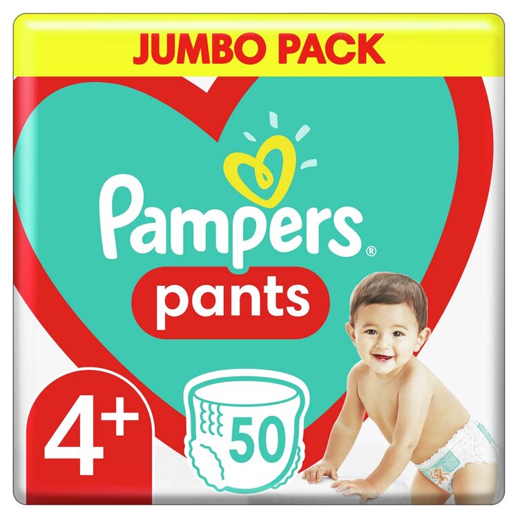 Pampers Pants Maxi+ 4+ 9-15 kg Jumbo Pack 50 ks