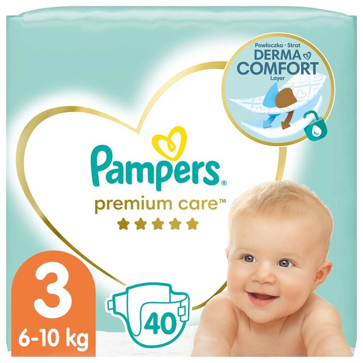 Pampers Premium Care 3 6-10 kg 40 ks