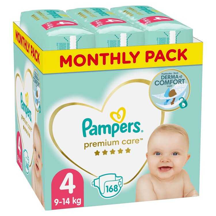 Pampers Premium Care 4 MAXI 9-14 kg 168 ks