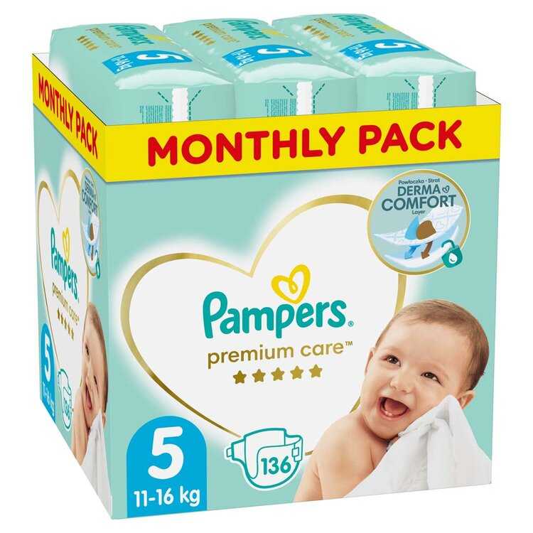 Pampers Premium Care 5 JUNIOR 11-16 kg 136 ks