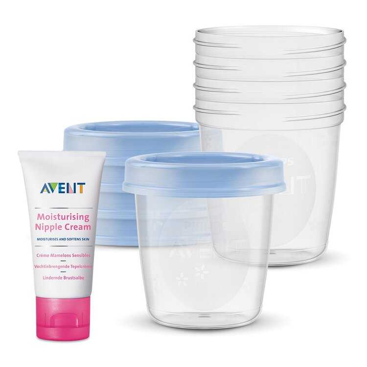 Philips AVENT Krém na bradavky 30 ml + VIA pohárky s víčkem 180 ml