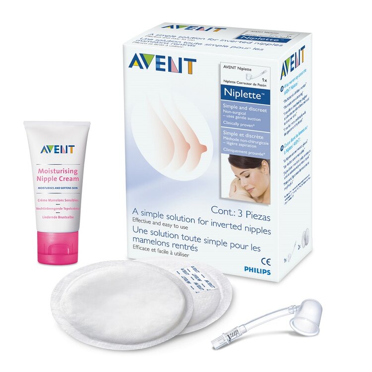 Philips AVENT Niplette systém na vpáčené bradavky + Krém na bradavky 30 ml