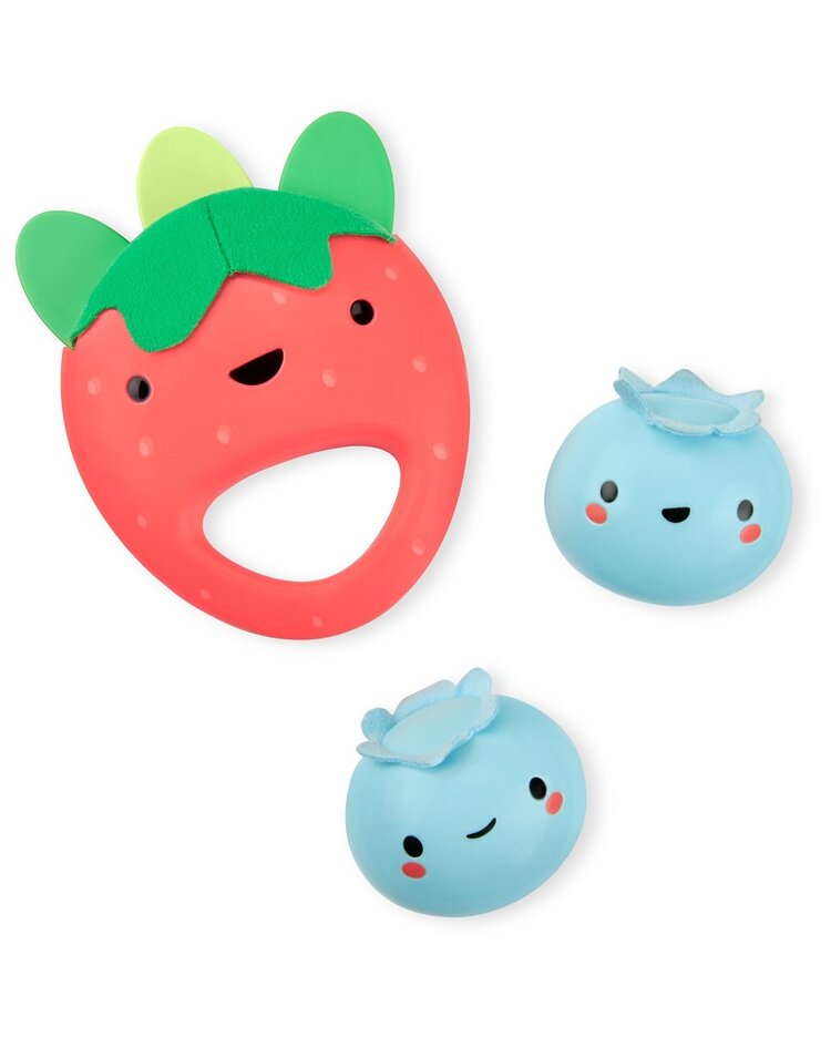 SKIP HOP Chrastítko Farmstand Berry Cute Band set 3 ks