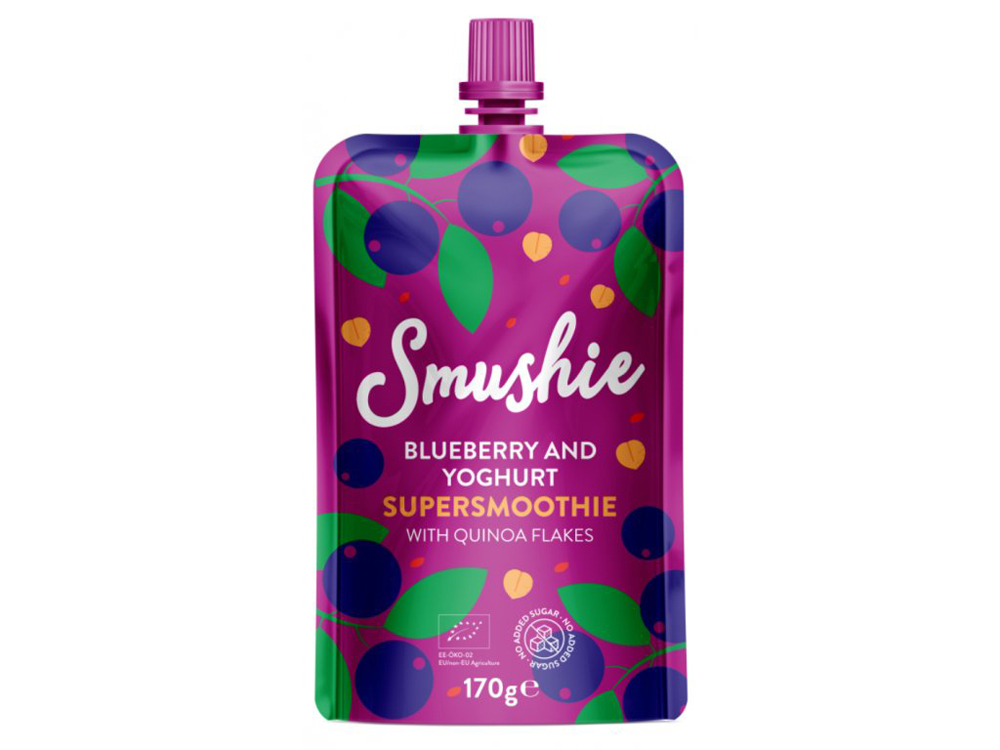 Salvest Smushie BIO Ovocné smoothie s borůvkami jogurtem a quinoou 6 x 170 g