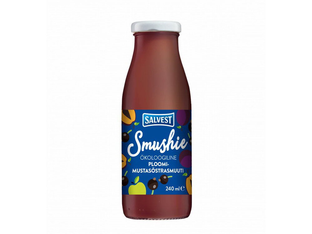 Salvest Smushie BIO Ovocné smoothie s černým rybízem a švestkami 6x 240 ml