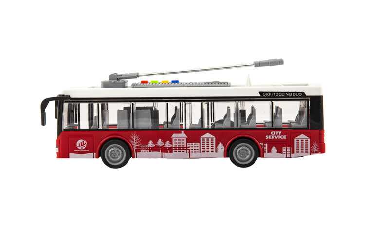 TEDDIES Autobus/trolejbus na setrvačník 28 cm
