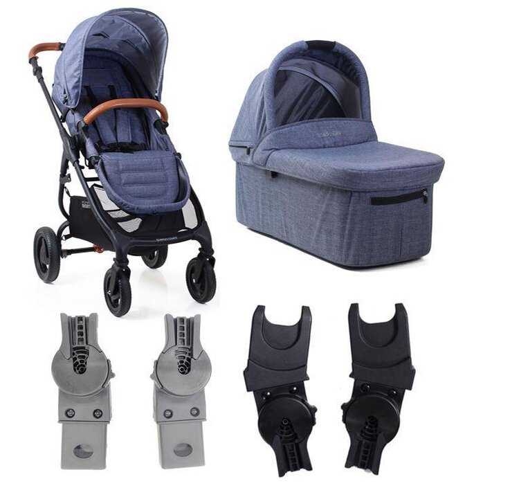 VALCO BABY Kočárek kombinovaný Trend 4 Ultra Denim včetně adaptérů k autosedačce