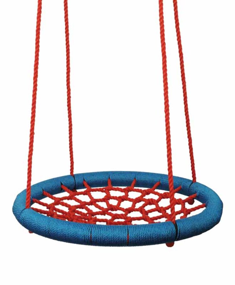 WOODY Kruh houpací (průměr 100 cm) - červeno-modrý