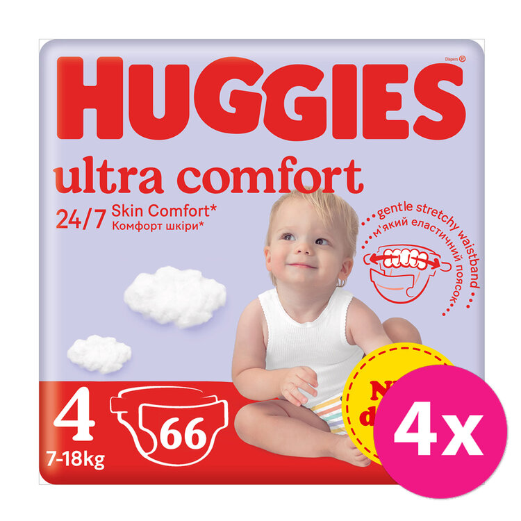 4x HUGGIES® Pleny jednorázové Ultra Comfort Jumbo 4