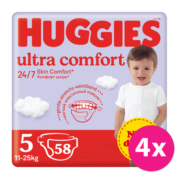 4x HUGGIES® Pleny jednorázové Ultra Comfort Jumbo 5